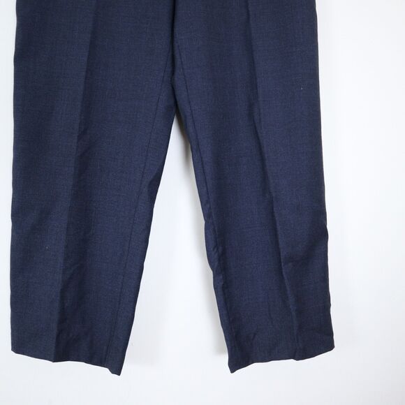 Vintage Burberry London Men's Size 34 Trouser Marled Navy Blue Pants - Picture 7 of 10